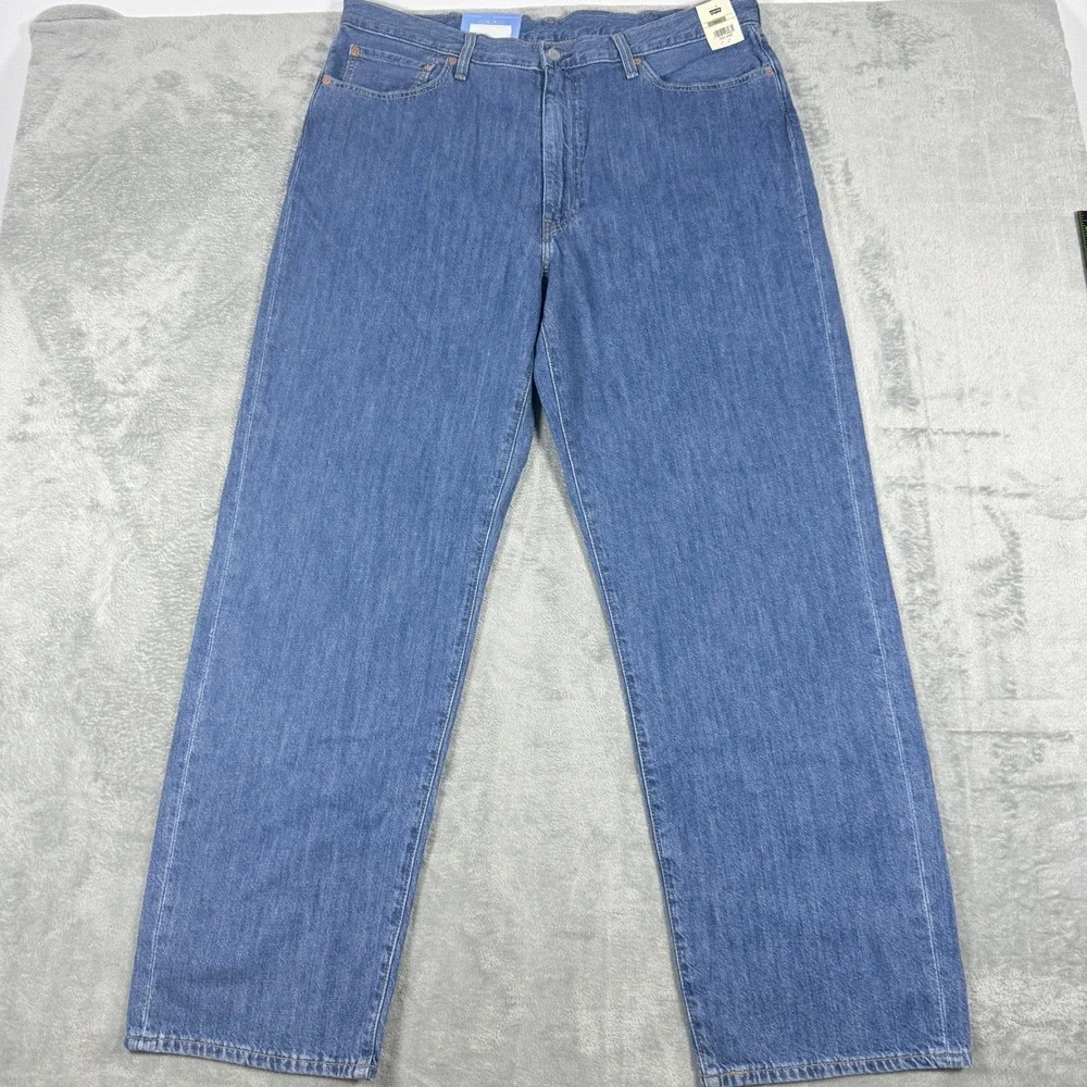 Levis Mens 38x32 568 Stay Loose Jeans Blue Denim Premium Lightweight